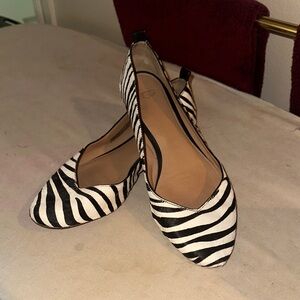 UGG Black and White Zebra Print Flats